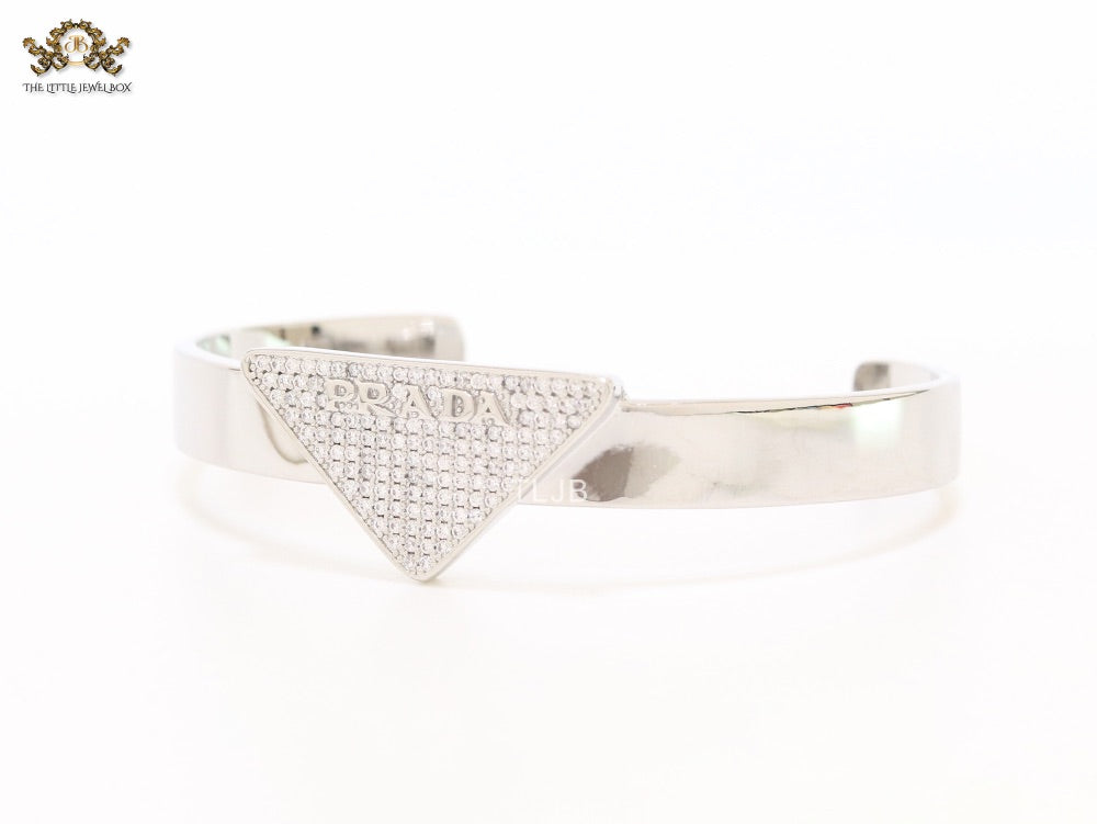 Alphabet P Platinum open bracelet