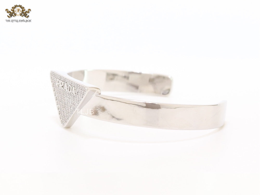 Alphabet P Platinum open bracelet