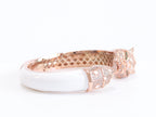Panther face rose gold and white bracelet