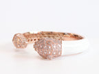 Panther face rose gold and white bracelet