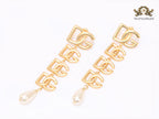 Alphabet D & G dangles with pearl