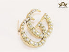 Double G pearl & gold brooch