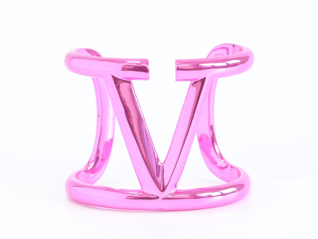 Pink chrome broad bracelet