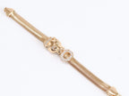 Panther face and cz ring gold bracelet