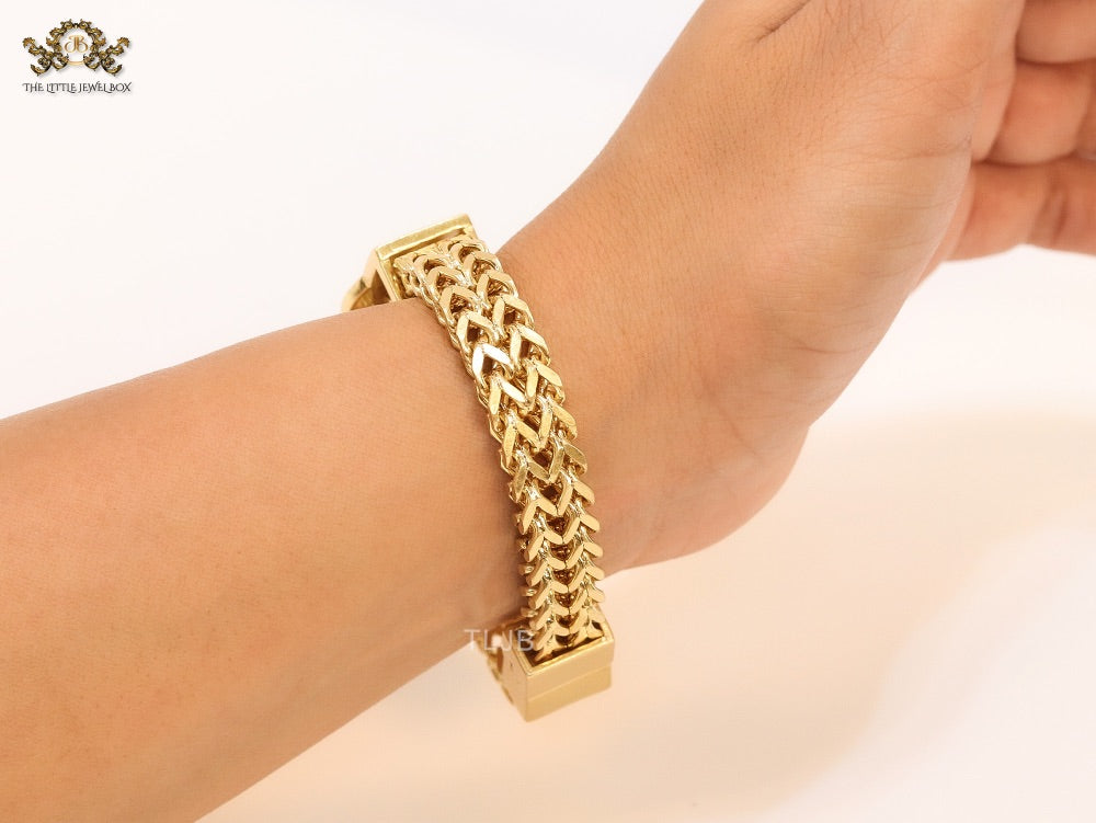 Medusa and Greca gold link chain