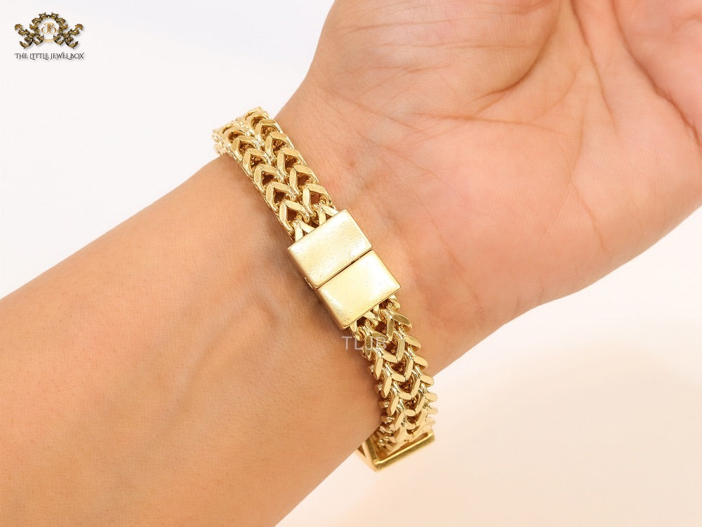 Medusa and Greca gold link chain