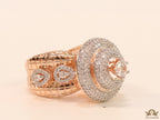 Rose gold plated cz cocktail ring with 0.4ct size pointer