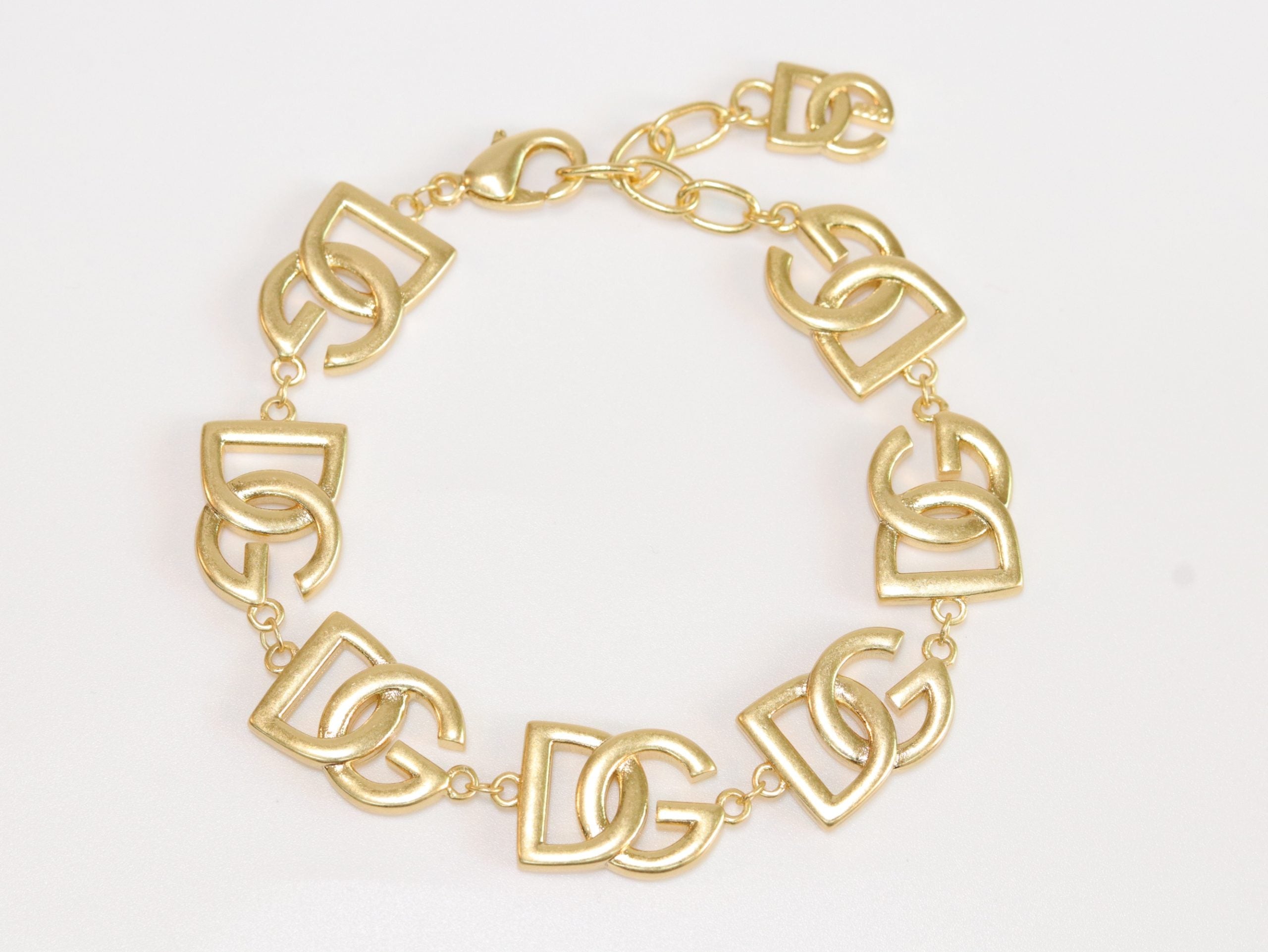 D and G Alphabet Motif Bracelet