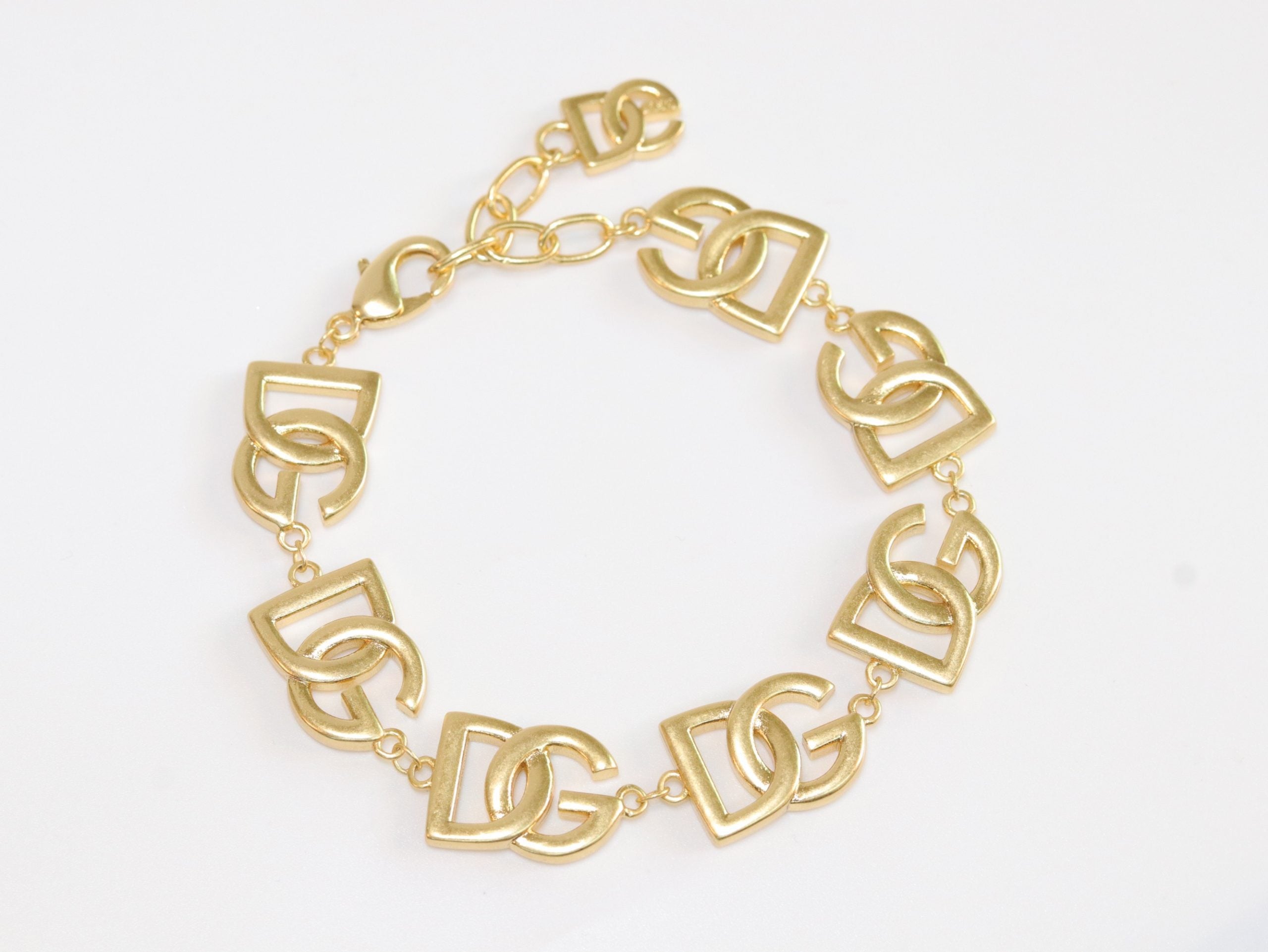 D and G Alphabet Motif Bracelet