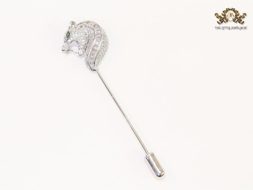 Platinum panther brooch