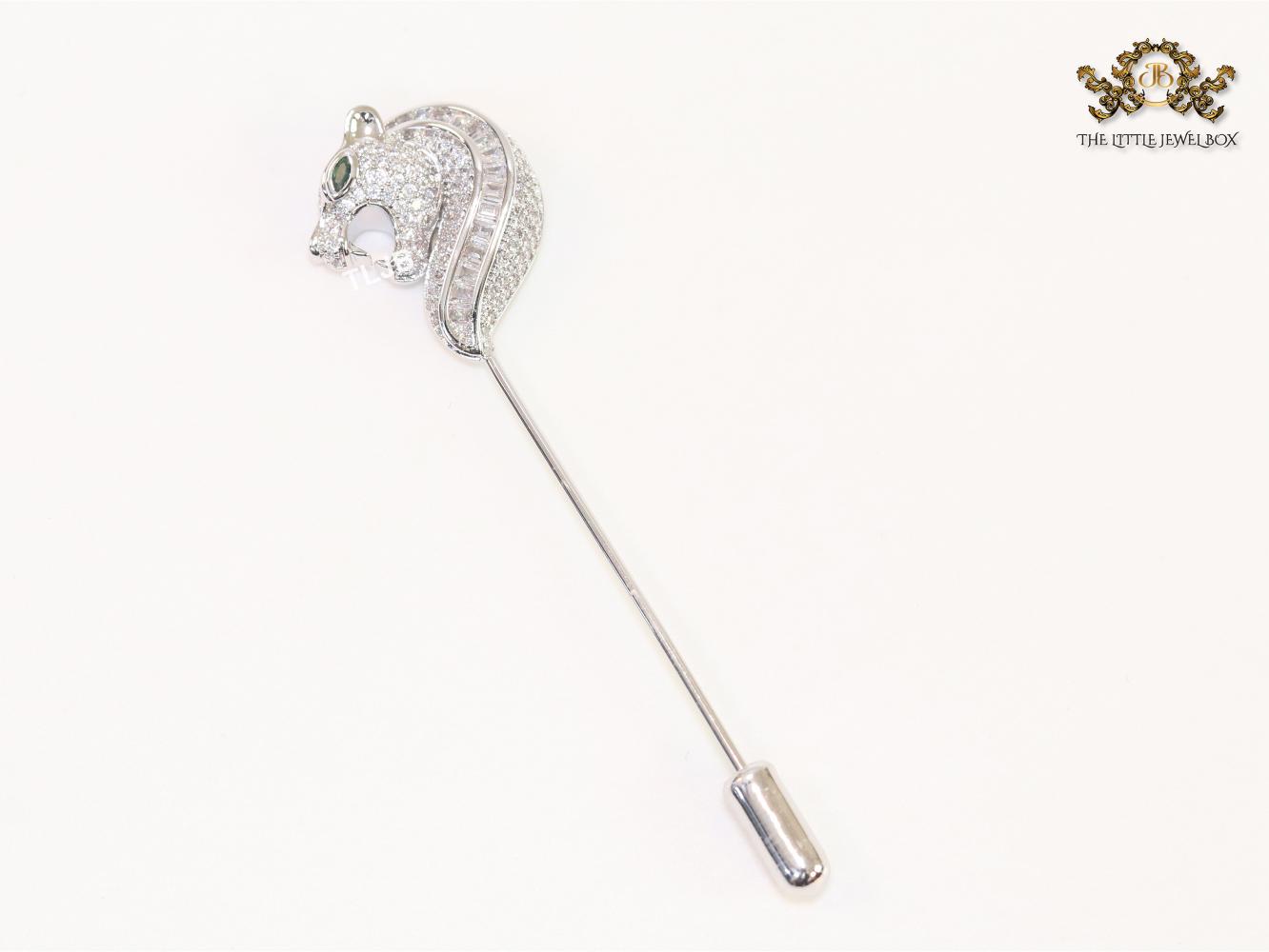 Platinum panther brooch