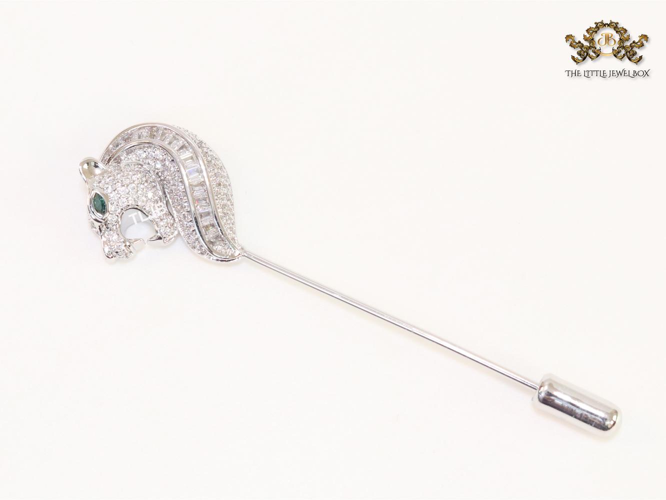 Platinum panther brooch