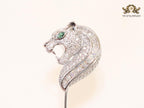 Platinum panther brooch