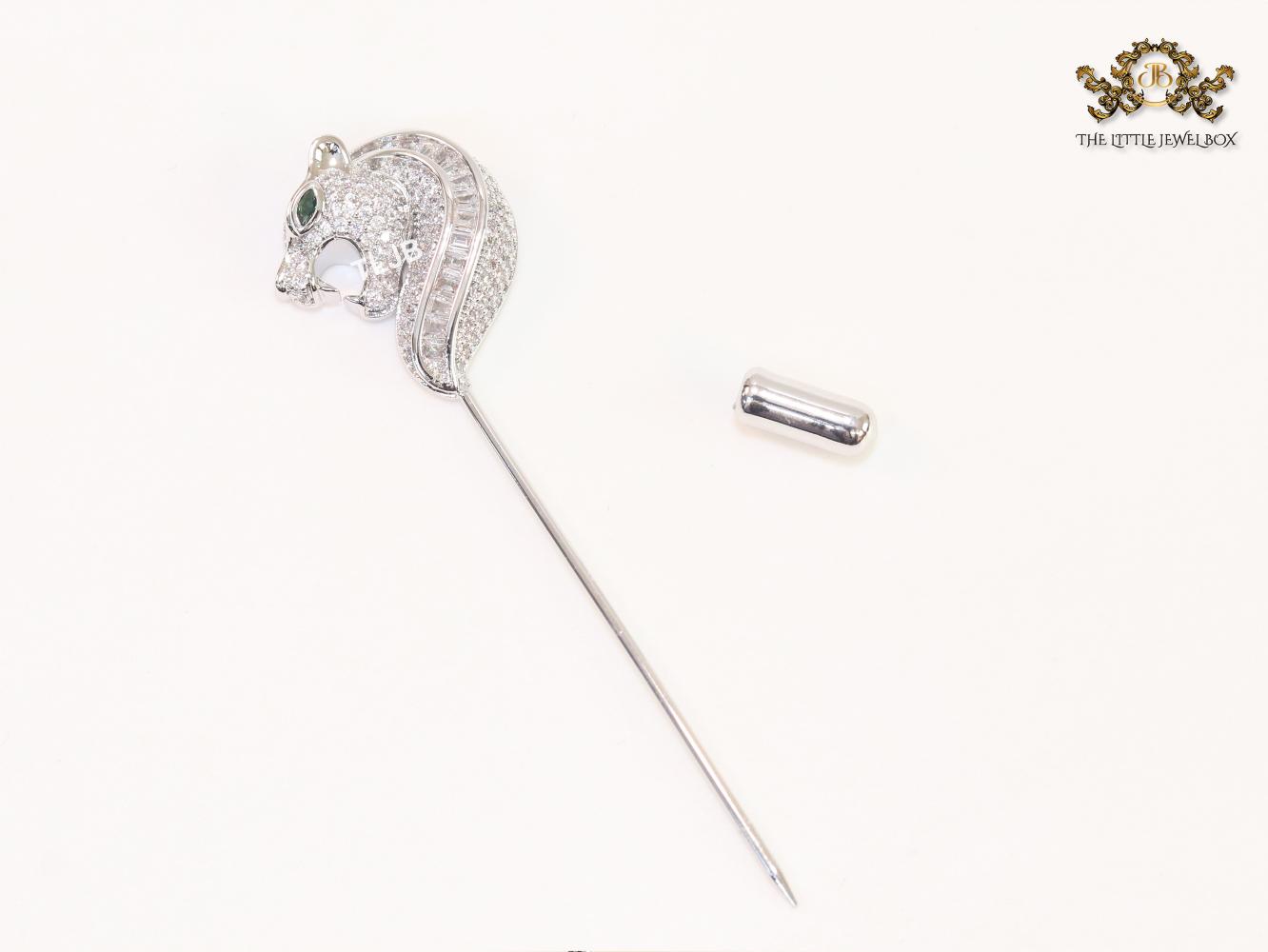 Platinum panther brooch