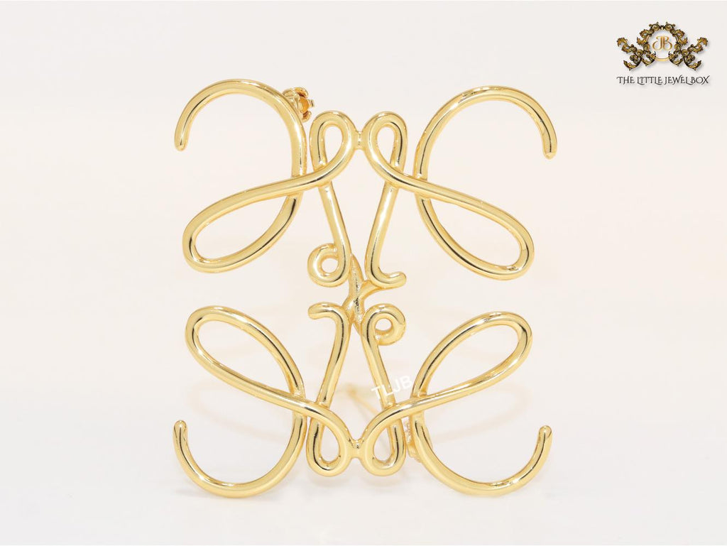 Alphabet LW Plain sleek brooch