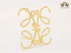 Alphabet LW Plain sleek brooch