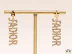 Gold plated cz alphabet dangles