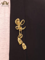 Alphabet LW gold hangings brooch