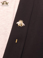 Gold & black bee brooch with
