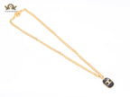 Double C enamel pendant chain
