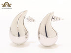 Teardrop platinum studs - Medium 30mm
