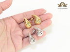 Teardrop gold studs - small 25mm