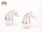 Teardrop platinum studs - small 25mm