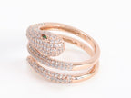 3 layer rose gold snake wrap ring
