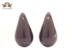 Teardrop brown enamel studs
