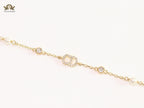Alphabet CD bracelet with CZ stones
