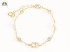 Alphabet CD bracelet with CZ stones