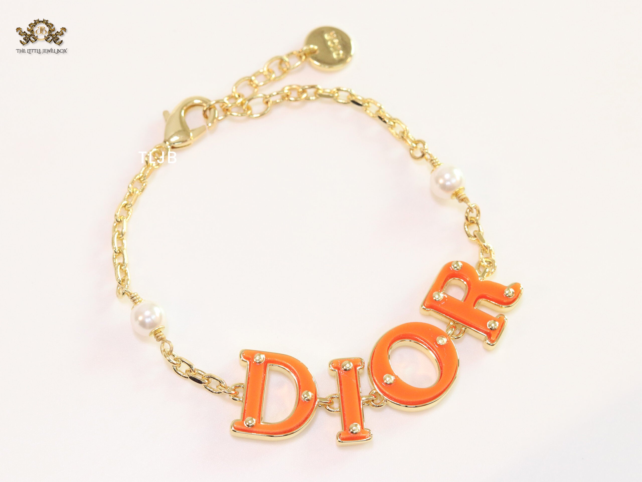 Alphabet D bold letters bracelet