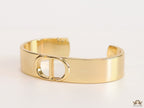 Broad Gold plated bracelet with C and D alphabet
