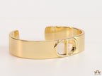 Broad Gold plated bracelet with C and D alphabet