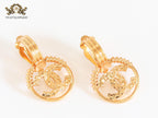 Double C detachable gold earrings