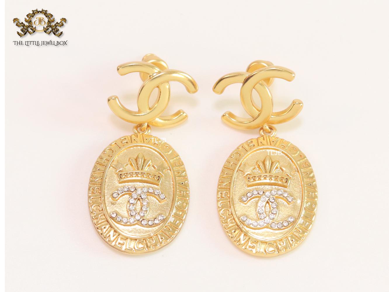 Double C royal gold danglers