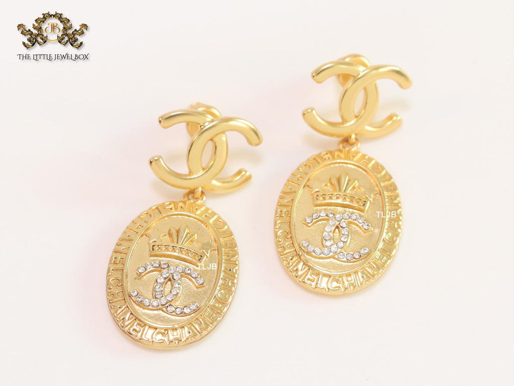 Double C royal gold danglers