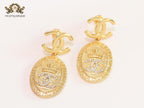 Double C royal gold danglers
