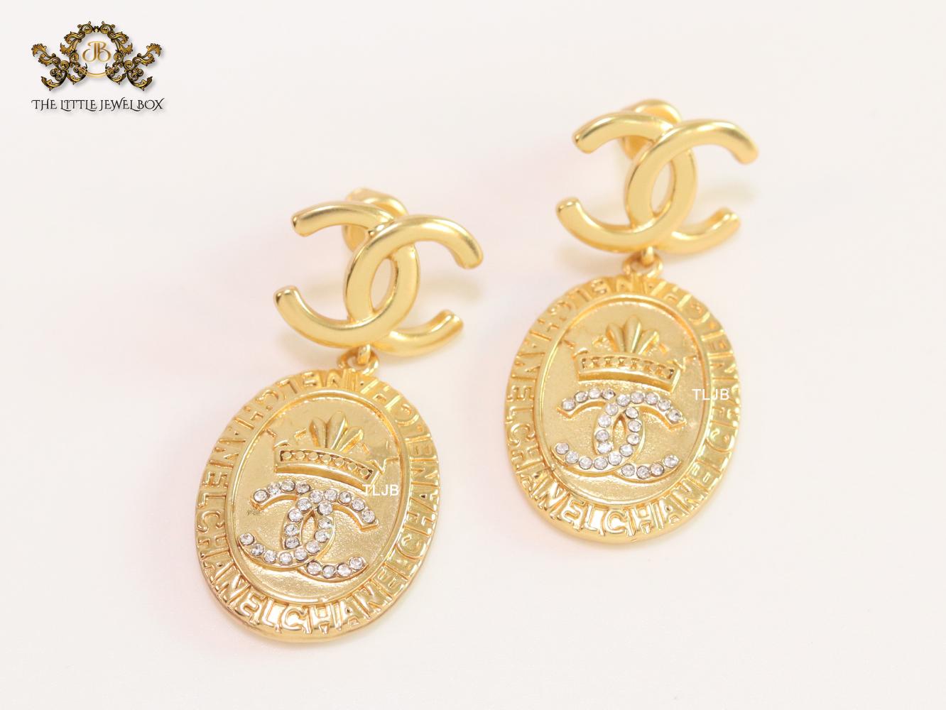 Double C royal gold danglers
