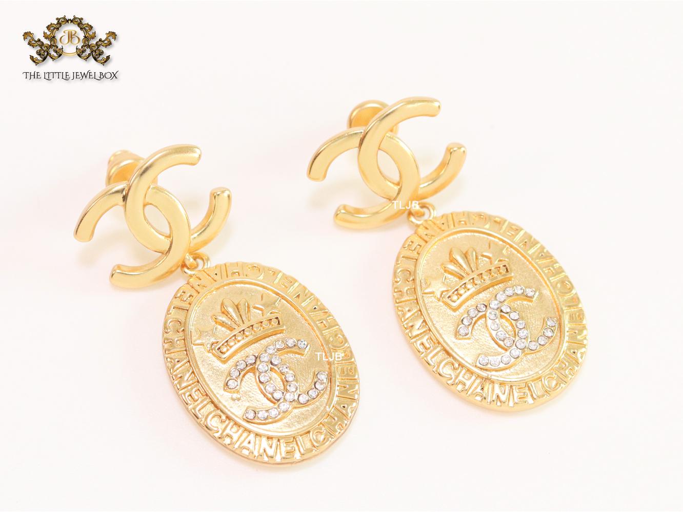 Double C royal gold danglers