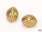 Rustic Gold alphabet embossed studs