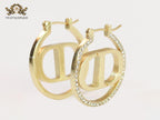 Alphabet CD with cz hoops 24 mm