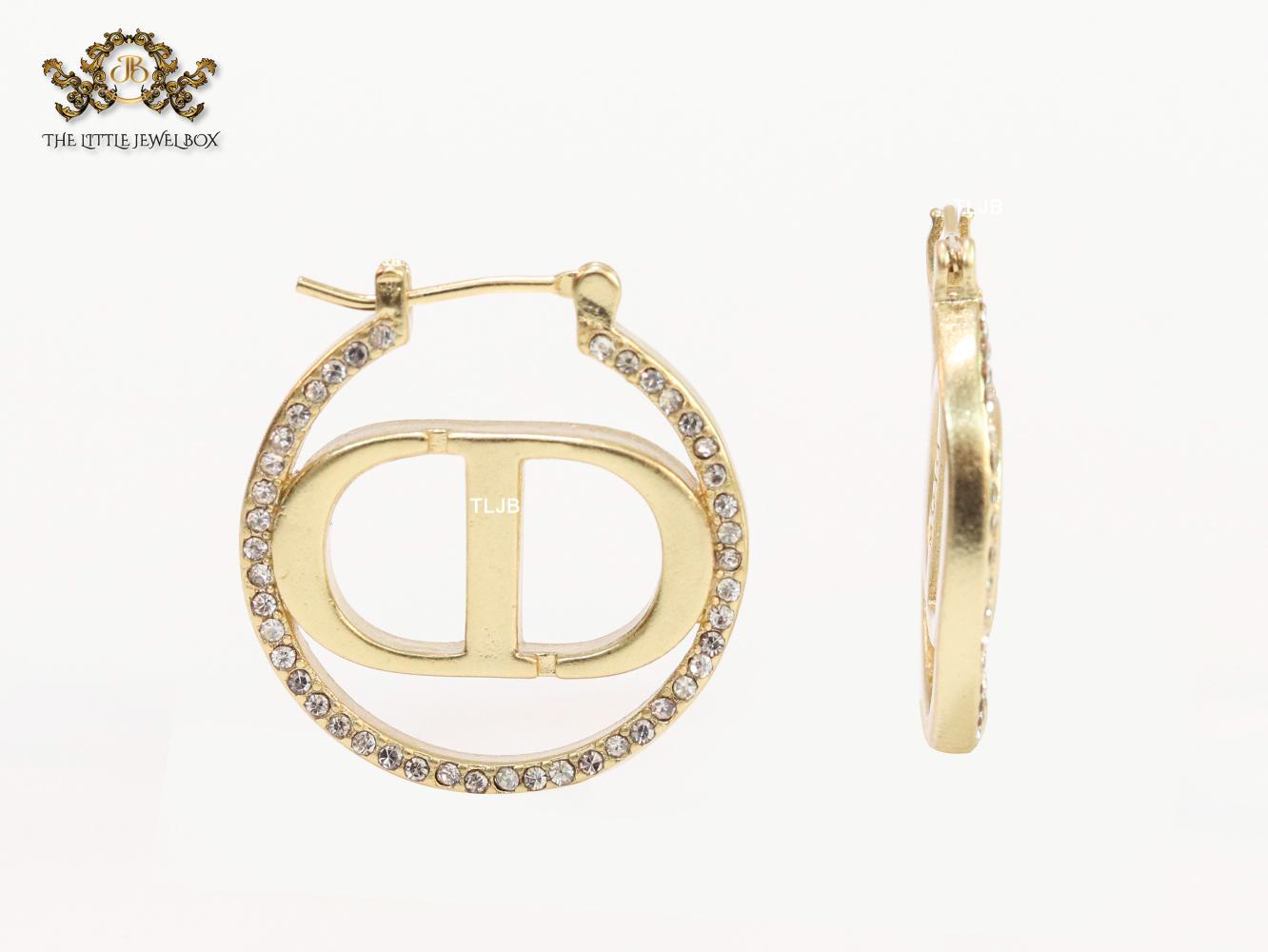 Alphabet CD with cz hoops 24 mm