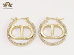 Alphabet CD with cz hoops 24 mm