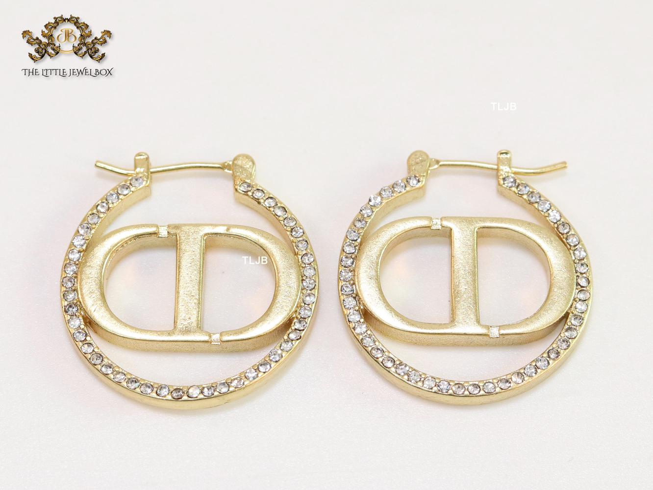 Alphabet CD with cz hoops 24 mm