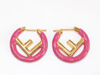 Pink Alphabet F Hoops 25mm