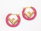 Pink Alphabet F Hoops 25mm