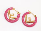 Pink Alphabet F Hoops 25mm