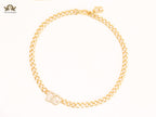 Alphabet D link chain necklace