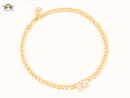 Alphabet D link chain necklace